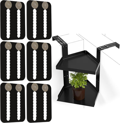 11 Inch 2-Tier Hanging Cubicle Shelf with Adjustable Hooks, Metal Organizer