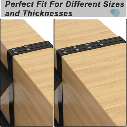 11 Inch 2-Tier Hanging Cubicle Shelf with Adjustable Hooks, Metal Organizer