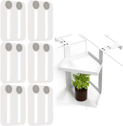11 Inch 2-Tier Hanging Cubicle Shelf with Adjustable Hooks, Metal Organizer