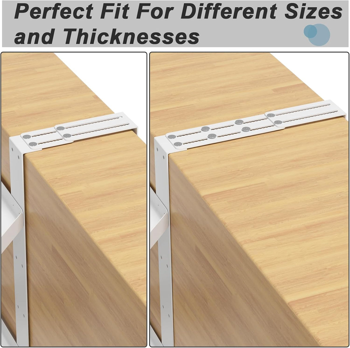 11 Inch 2-Tier Hanging Cubicle Shelf with Adjustable Hooks, Metal Organizer