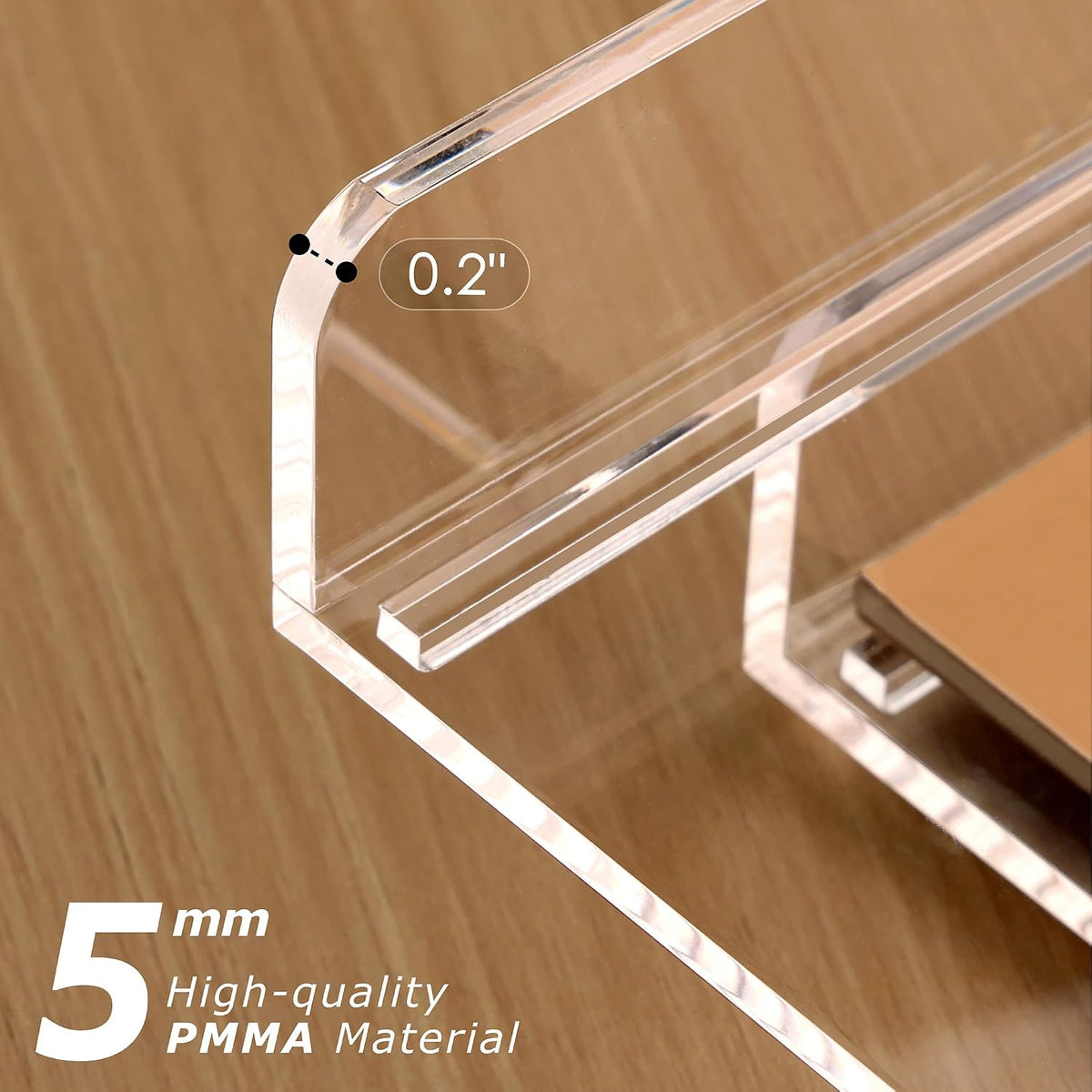 2 Pack- Stackable Paper Letter Tray, A4 File Tray Desk Organizer, Acrylic