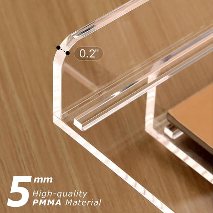 2 Pack- Stackable Paper Letter Tray, A4 File Tray Desk Organizer, Acrylic