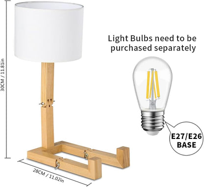 Cute Desk Lamp, Unique Table Lamp,Wooden Bedside Table Lamps Fun Quirky Robot Lamp Whimsical Cute Light for Home,Dorm Room,Kids Room,Office,Gift, Adjustable Shape