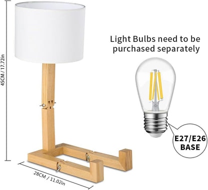 Cute Desk Lamp, Unique Table Lamp,Wooden Bedside Table Lamps Fun Quirky Robot Lamp Whimsical Cute Light for Home,Dorm Room,Kids Room,Office,Gift, Adjustable Shape