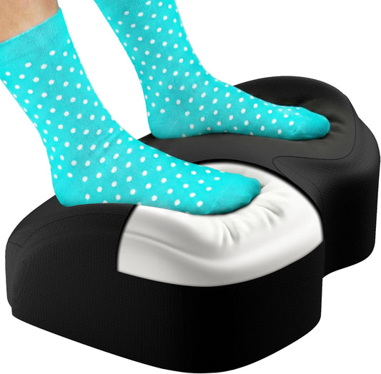 Foot Rest for Under Desk at Work - Memory Foam Office Foot Stool & Under Desk Footrest Leg Elevation Pillow for Gaming & Home Office, Supports Posture