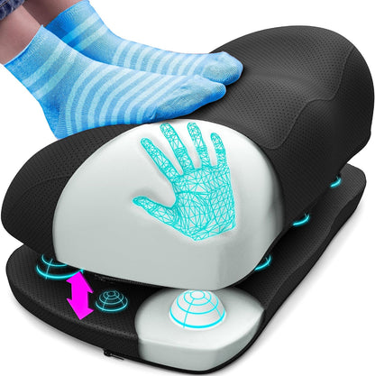 Foot Rest for Under Desk at Work - Memory Foam Office Foot Stool & Under Desk Footrest Leg Elevation Pillow for Gaming & Home Office, Supports Posture
