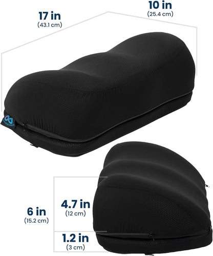 Foot Rest for Under Desk at Work - Memory Foam Office Foot Stool & Under Desk Footrest Leg Elevation Pillow for Gaming & Home Office, Supports Posture
