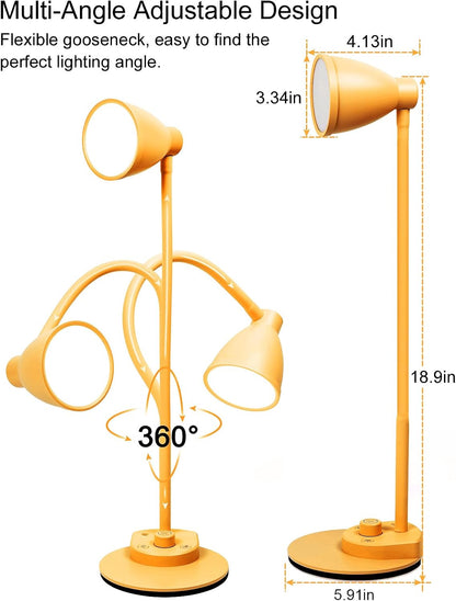 LED Desk Lamp with USB Charging Port 3 Color Modes Dimmable, Black