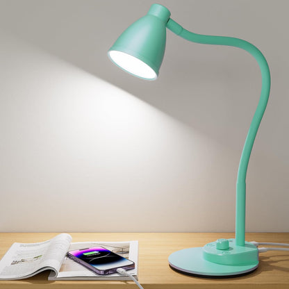 LED Desk Lamp with USB Charging Port 3 Color Modes Dimmable, Black
