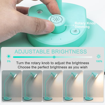 LED Desk Lamp with USB Charging Port 3 Color Modes Dimmable, Black