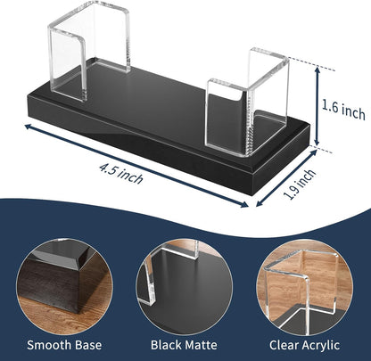 Acrylic Business Card Holder 2pcs, Gift Cards Display Stand for Desk