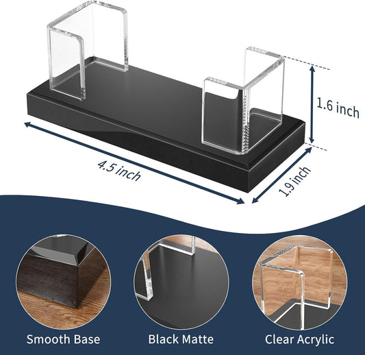 Acrylic Business Card Holder 2pcs, Gift Cards Display Stand for Desk