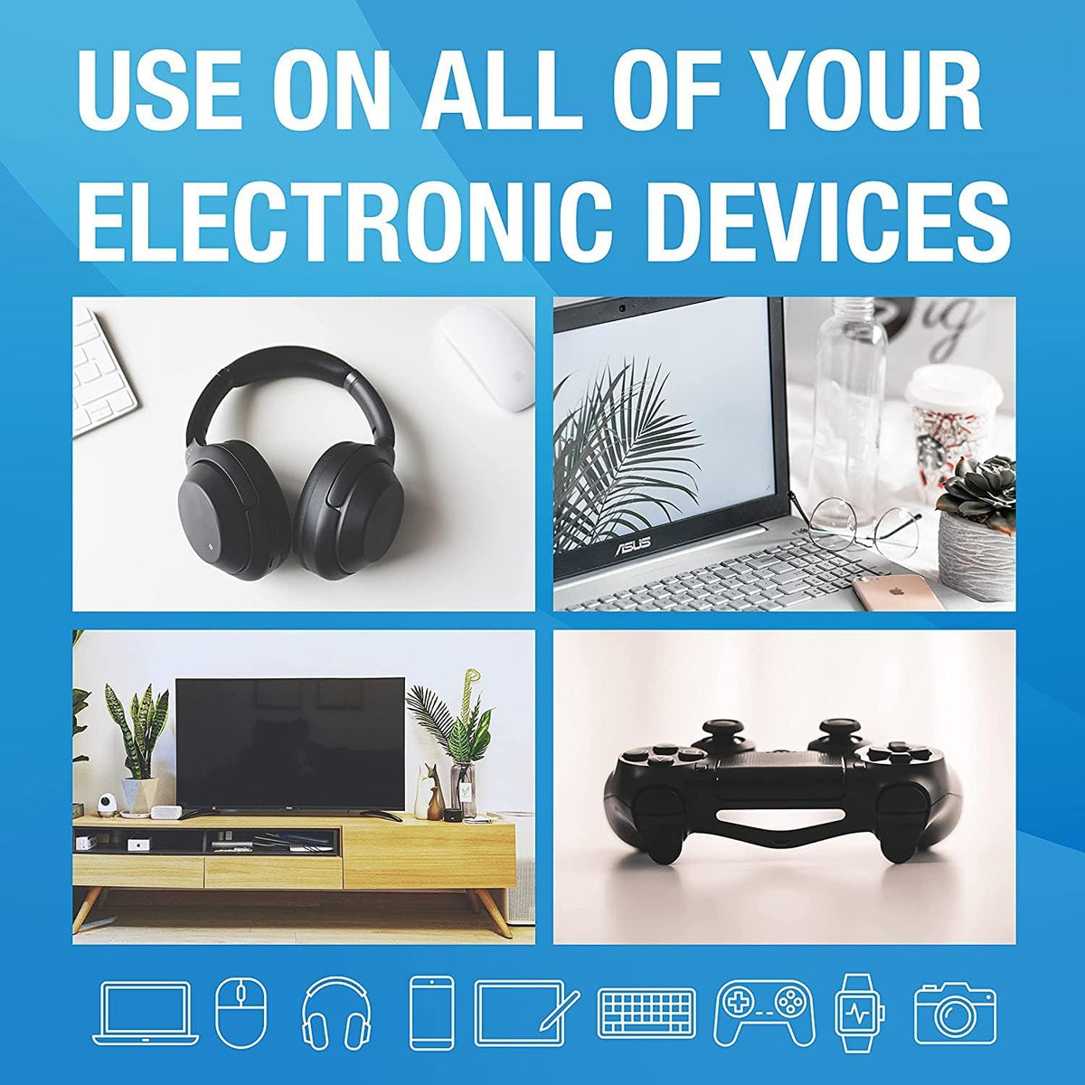 MiracleWipes for Electronics Cleaning - Screen Wipes Designed for TV, Phones, Monitors and More - Includes Microfiber Towel