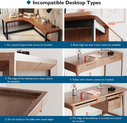 Adjustable Arm Rest for Desk, 360° Rotating & Extendable, Aluminum