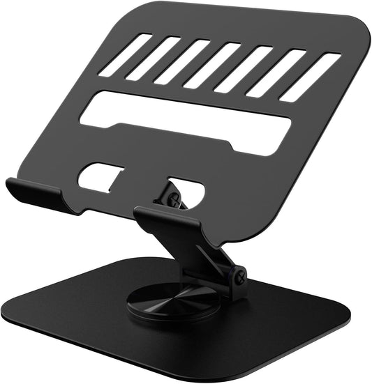Metal Tablet Stand Holder Adjustable for iPad Kindle Tab, Black