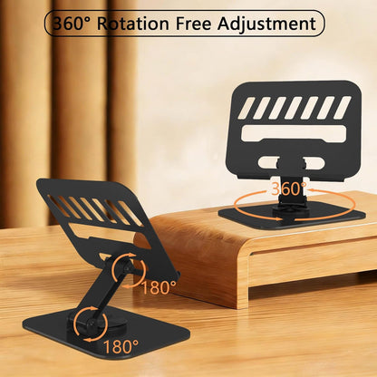 Metal Tablet Stand Holder Adjustable for iPad Kindle Tab, Black