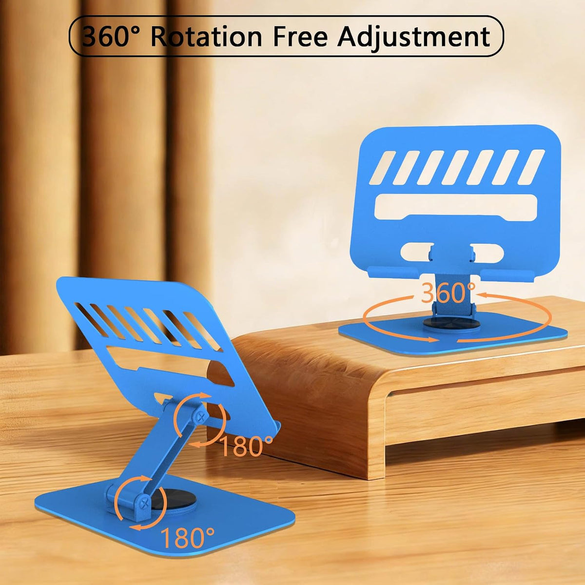 Metal Tablet Stand Holder Adjustable for iPad Kindle Tab, Black
