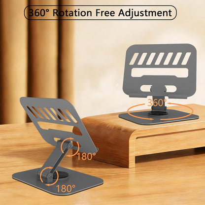 Metal Tablet Stand Holder Adjustable for iPad Kindle Tab, Black