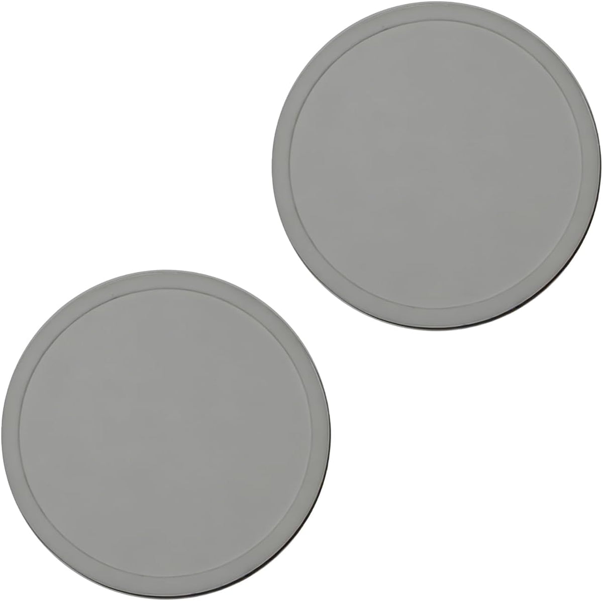 2 Pack Silicone Coasters for Drinks, Round Black Coasters with Grooved Design Cup Mat, Washable Durable Non-Slip Coasters Ideal for Coffee, Cold Drinks in the Kitchen or Bar