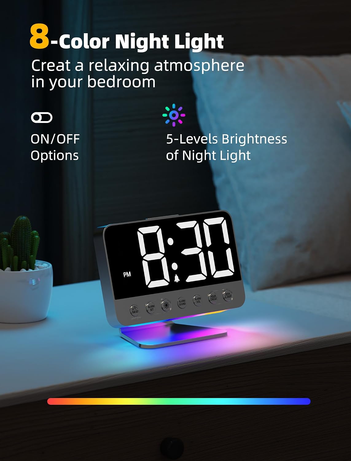 Digital Alarm Clocks for Bedrooms: Easy to Read Across The Room