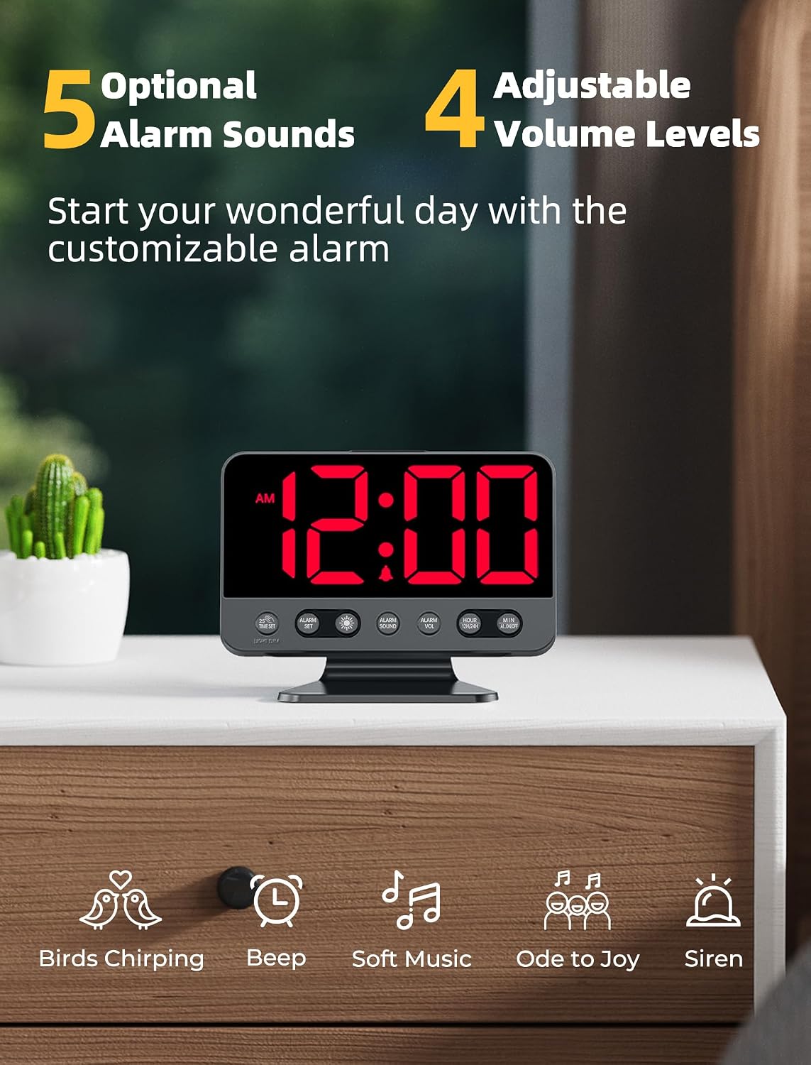 Digital Alarm Clocks for Bedrooms: Easy to Read Across The Room