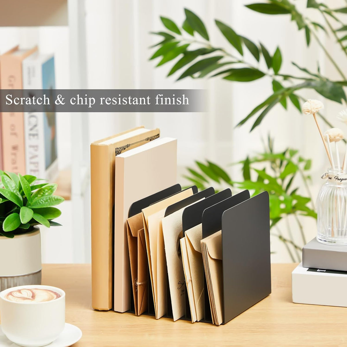 Metal Desktop File Organizer, 15 Compartment, Vertical File Sorter
