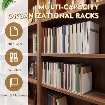 Metal Desktop File Organizer, 15 Compartment, Vertical File Sorter