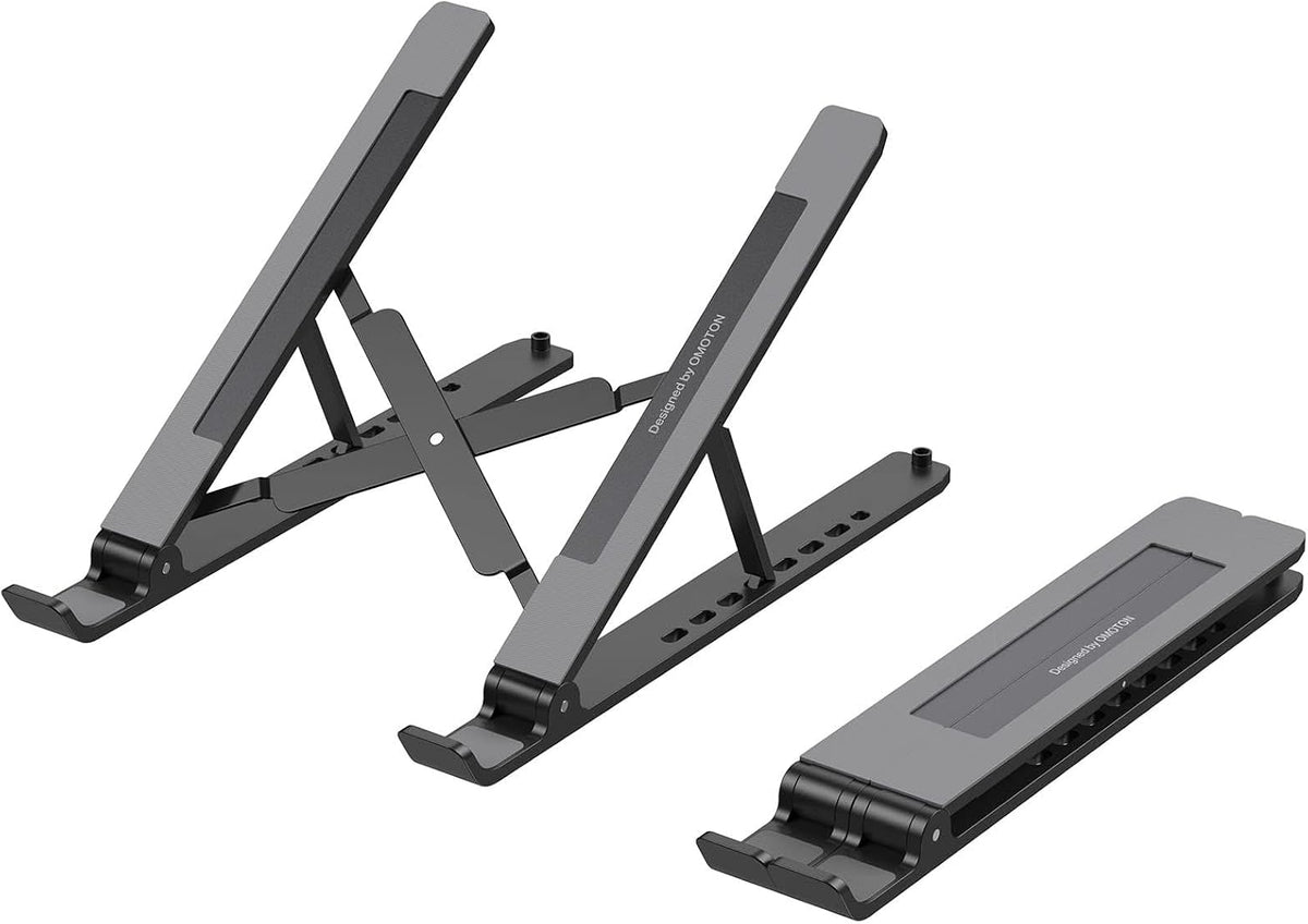 Portable Laptop Stand, Laptop Stand for Desk Ergonomic 7-Levels Angles Adjustable Computer Stand, ABS Laptop Riser Holder Compatible with All Laptops and iPad(10-15.6")
