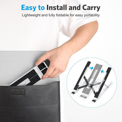 Portable Laptop Stand, Laptop Stand for Desk Ergonomic 7-Levels Angles Adjustable Computer Stand, ABS Laptop Riser Holder Compatible with All Laptops and iPad(10-15.6")