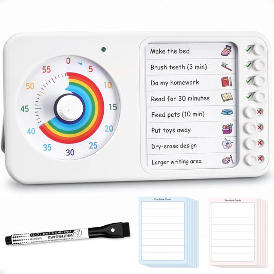 2-in-1 Visual Timer ADHD with Task Board, to-Do List, Checklist
