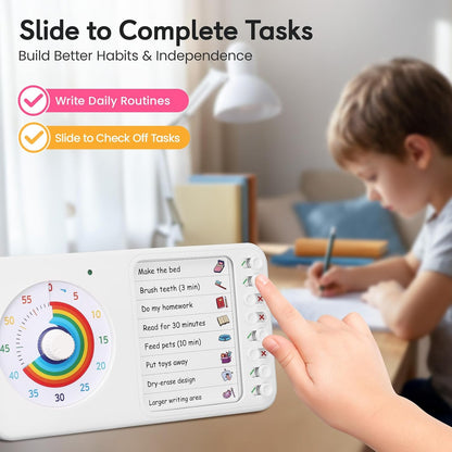 2-in-1 Visual Timer ADHD with Task Board, to-Do List, Checklist