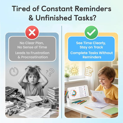 2-in-1 Visual Timer ADHD with Task Board, to-Do List, Checklist