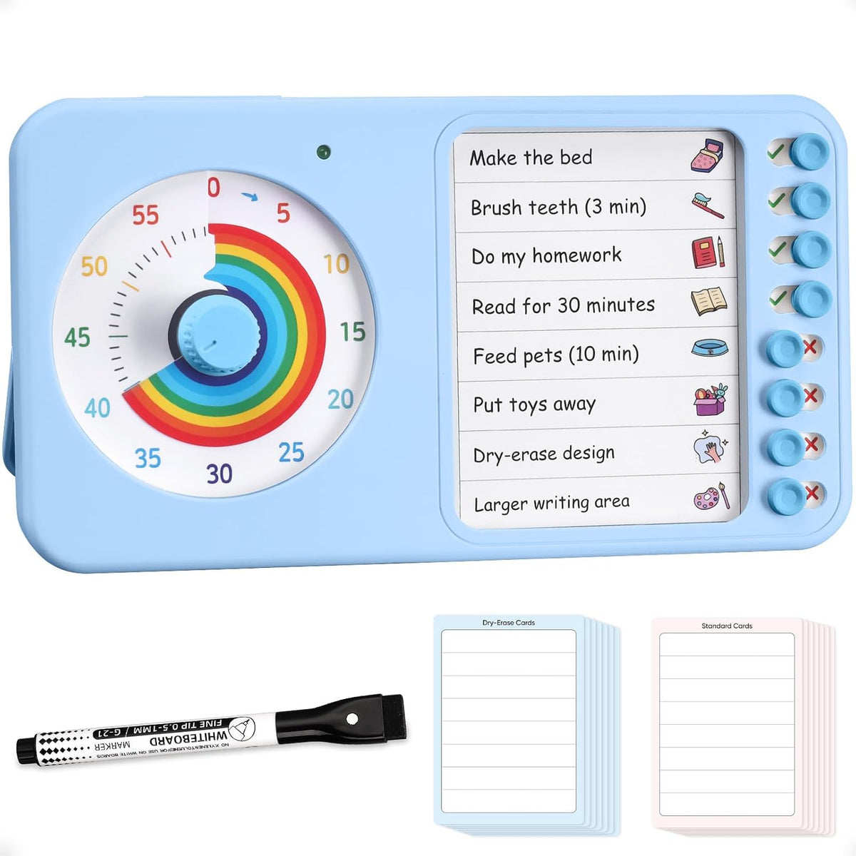 2-in-1 Visual Timer ADHD with Task Board, to-Do List, Checklist