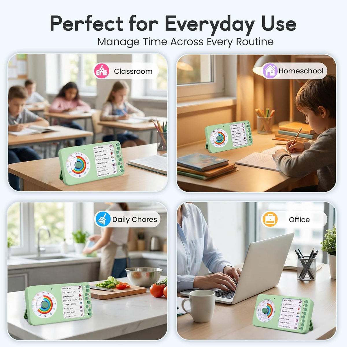 2-in-1 Visual Timer ADHD with Task Board, to-Do List, Checklist