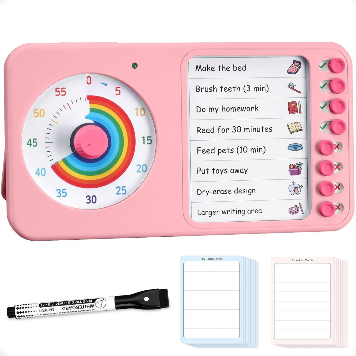 2-in-1 Visual Timer ADHD with Task Board, to-Do List, Checklist