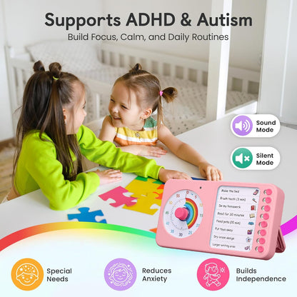 2-in-1 Visual Timer ADHD with Task Board, to-Do List, Checklist
