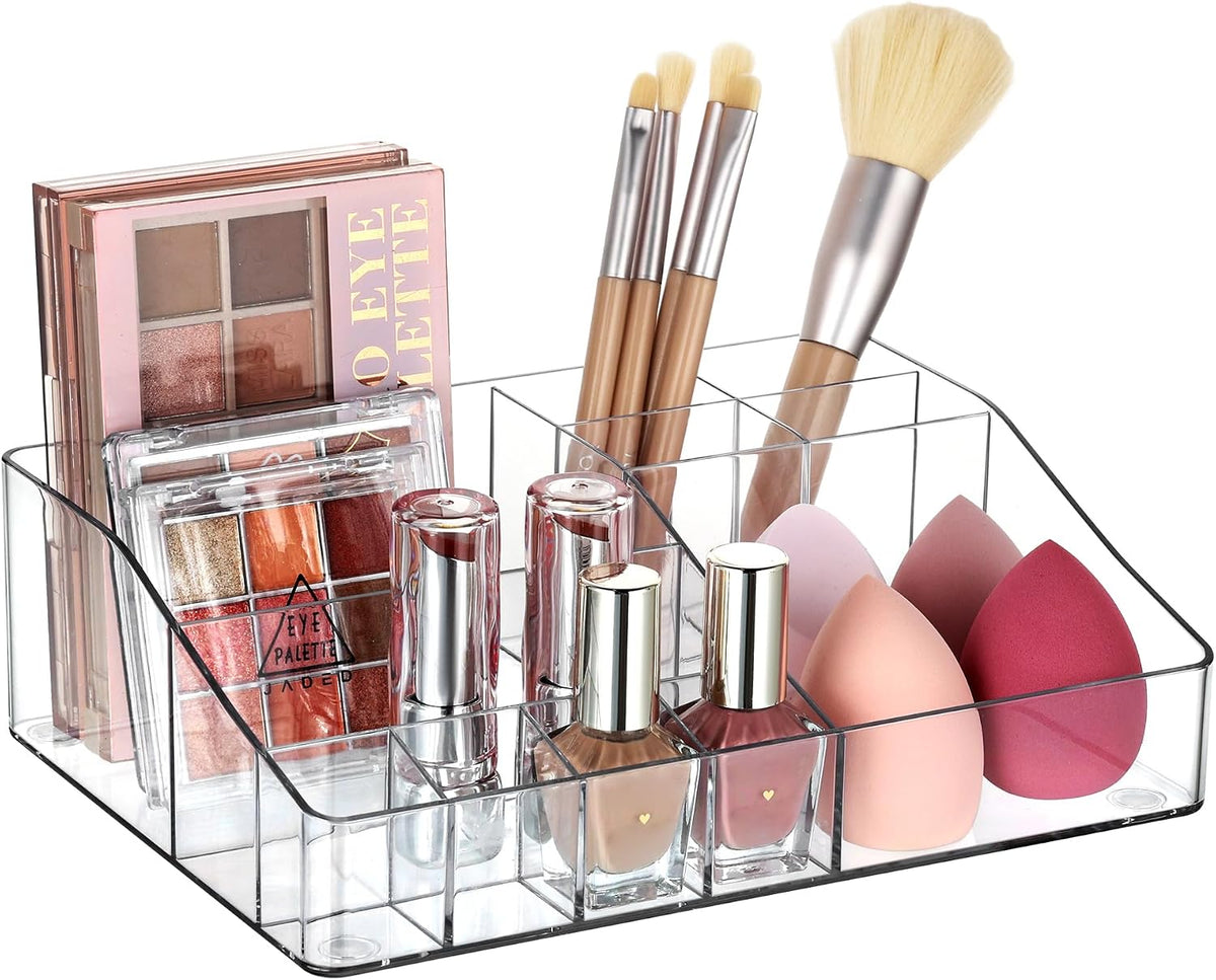3 Tier Clear Makeup Organizer with 2 Drawers