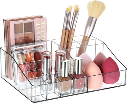 3 Tier Clear Makeup Organizer with 2 Drawers