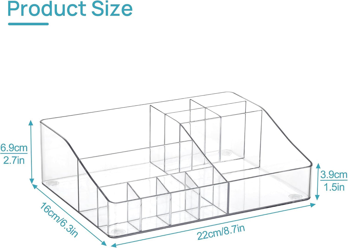 3 Tier Clear Makeup Organizer with 2 Drawers