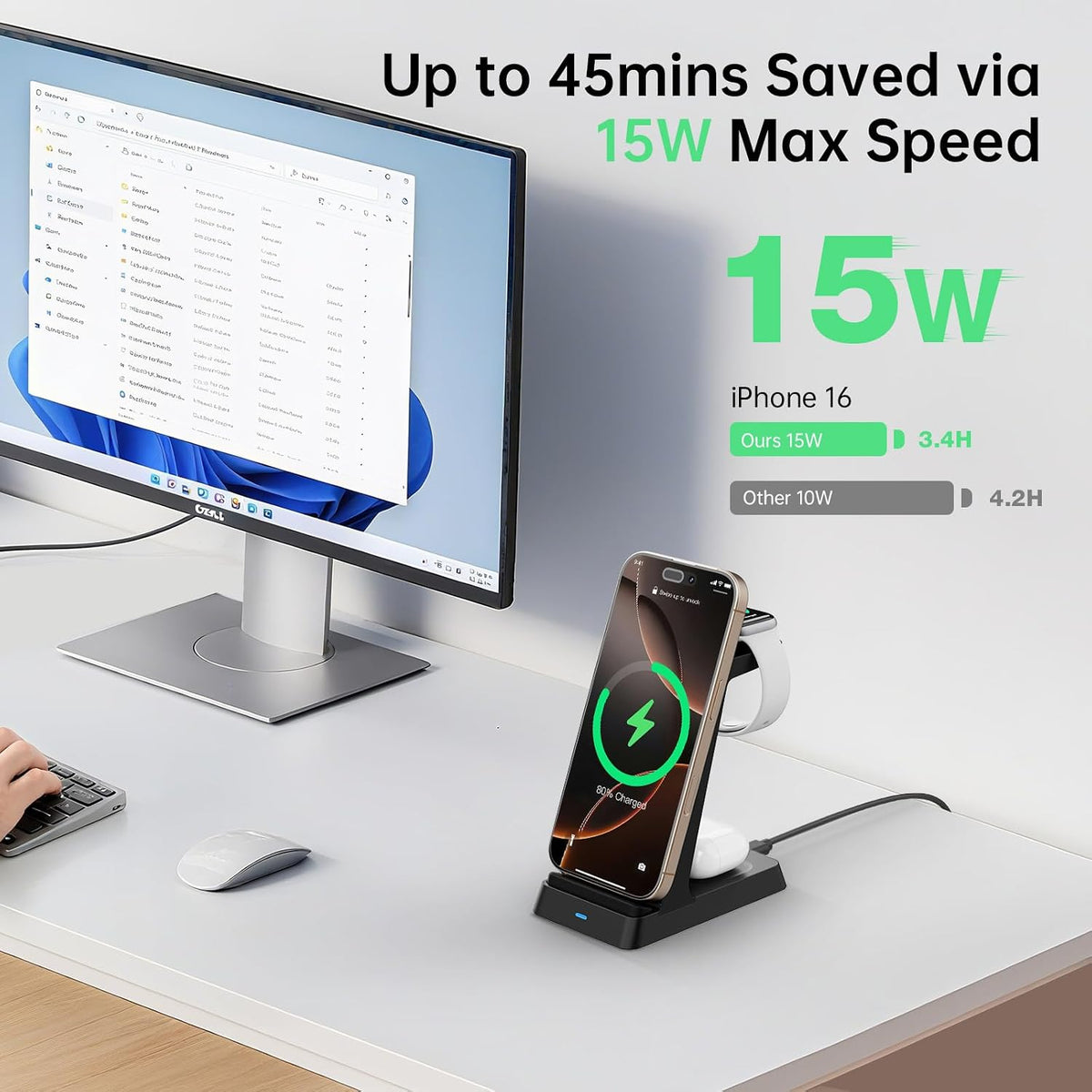 2026 Magnetic 3 in 1 Fast Wireless Charger