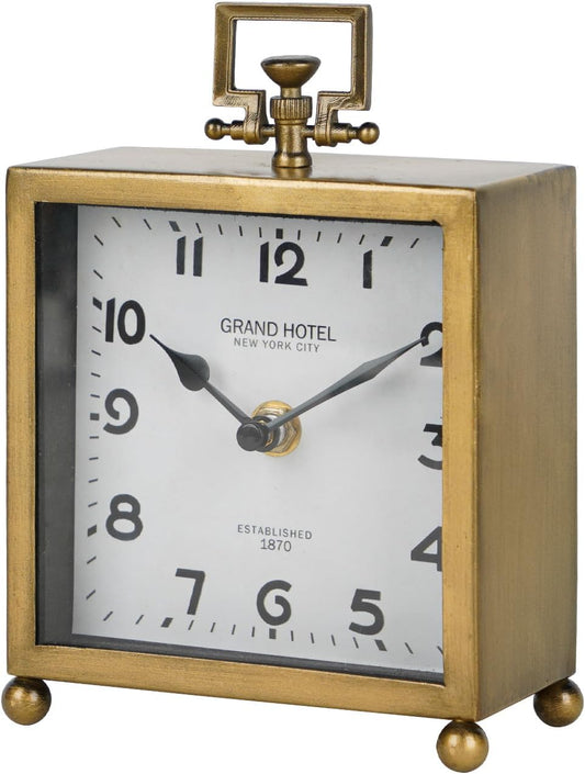 Small Gold Table Clock, Silent Classic Decorative Desk Clocks