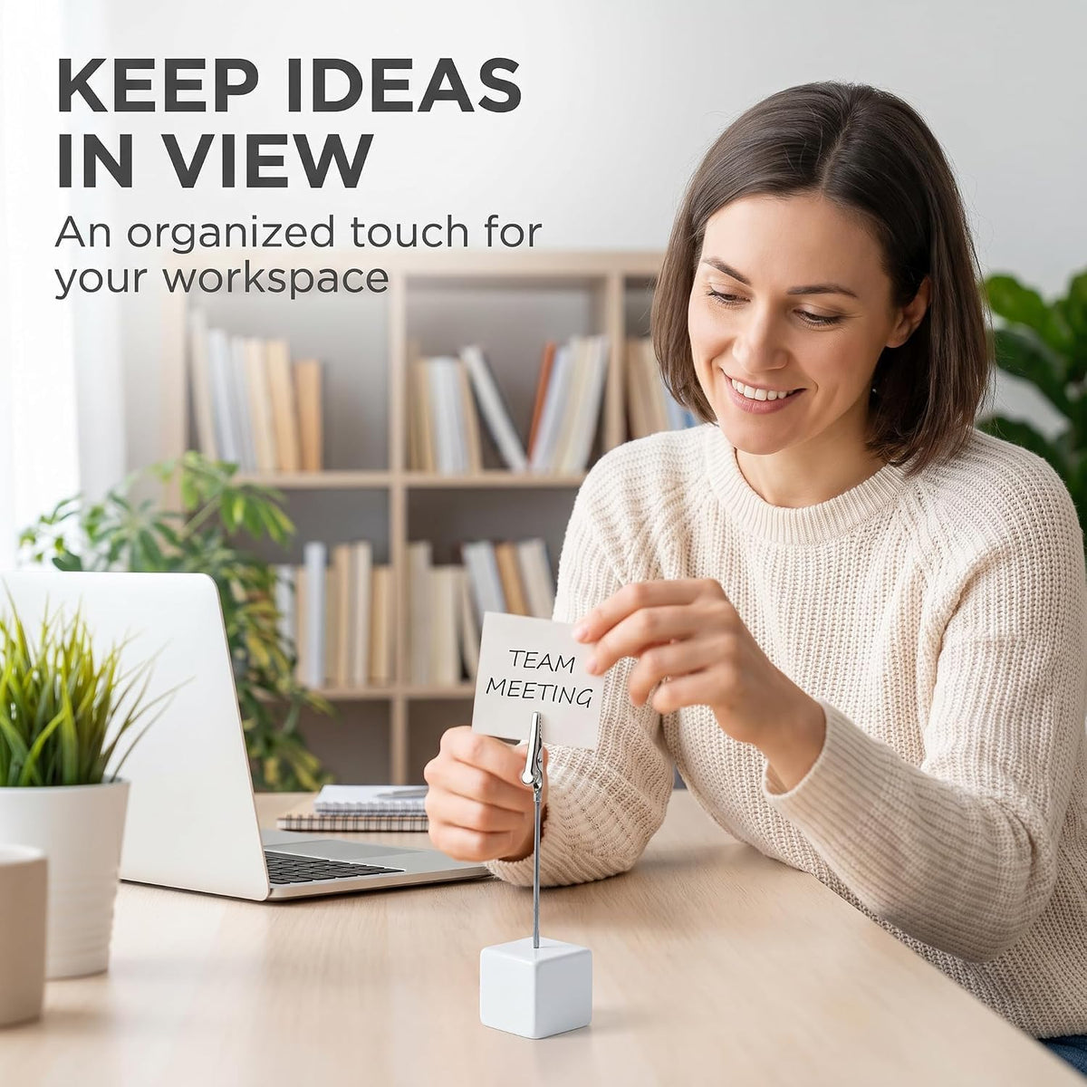 4Pcs Alligator Clip Memo Holders - Heavy-Duty Desktop Organizers for Office/Home, Multi-Angle Picture Frame Stand with Card Clasps, Desk Accessories for Notes/Photos/Paper Display