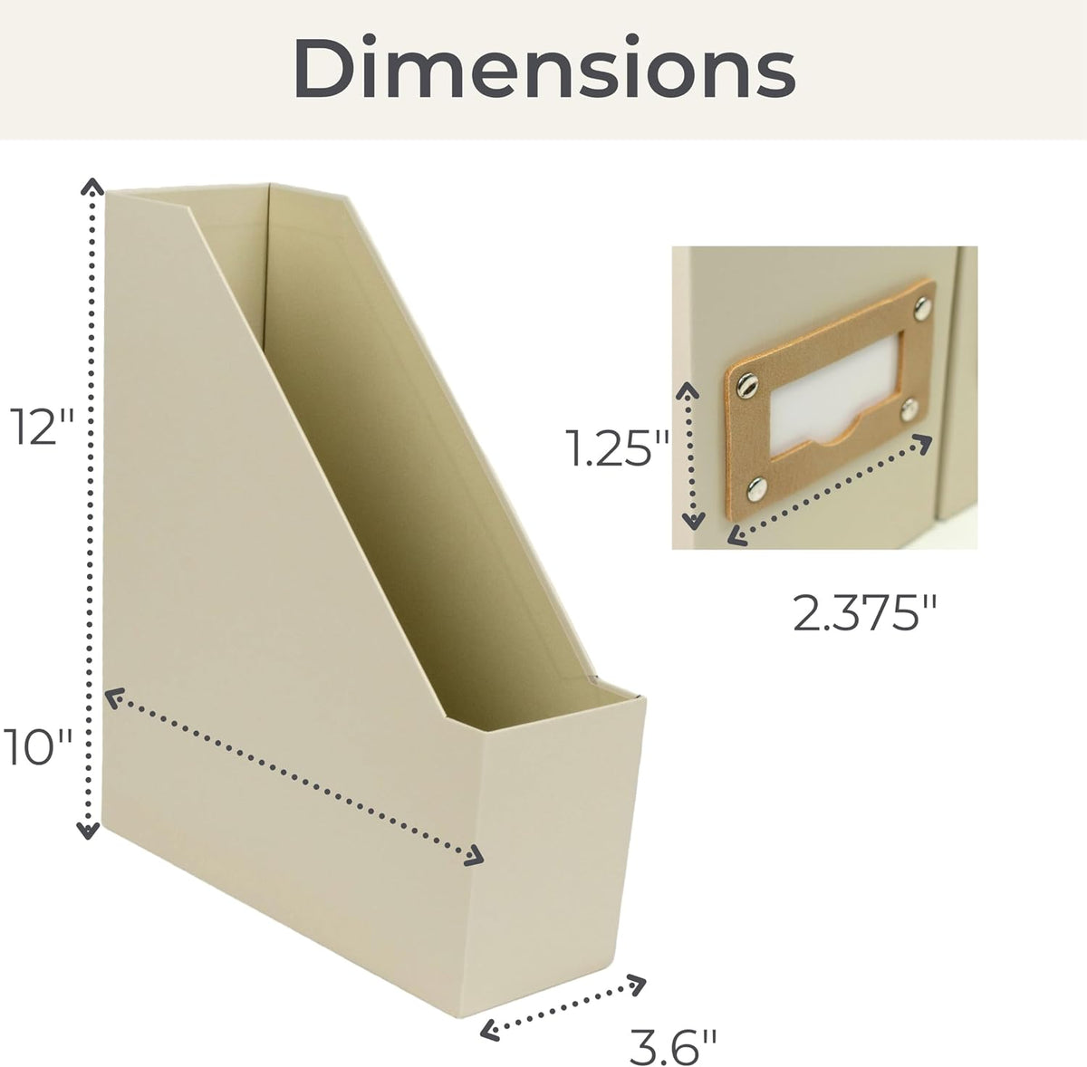 Set of 6 Aqua Magazine File Holders | Foldable Magazine Storage Boxes with White Leather Label Holders | Vertical File Organizer for Desk, Shelves & Home Office