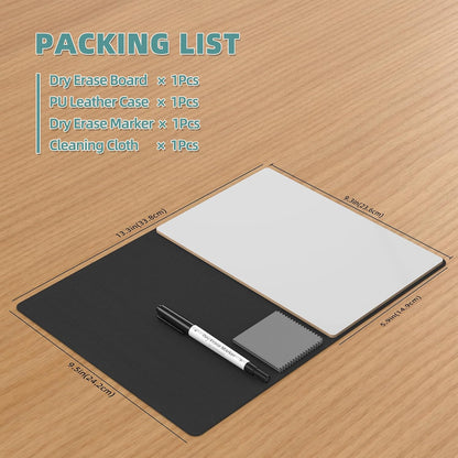 Portable Small White Board,Reusable Dry Erase Board with Stand,Desktop Whiteboard for Office Meeting Bussiness Home 9" x 6" with Marker, Wipe Cloth (Blue)