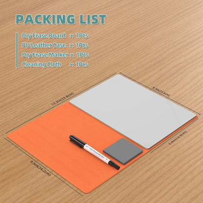 Portable Small White Board,Reusable Dry Erase Board with Stand,Desktop Whiteboard for Office Meeting Bussiness Home 9" x 6" with Marker, Wipe Cloth (Blue)