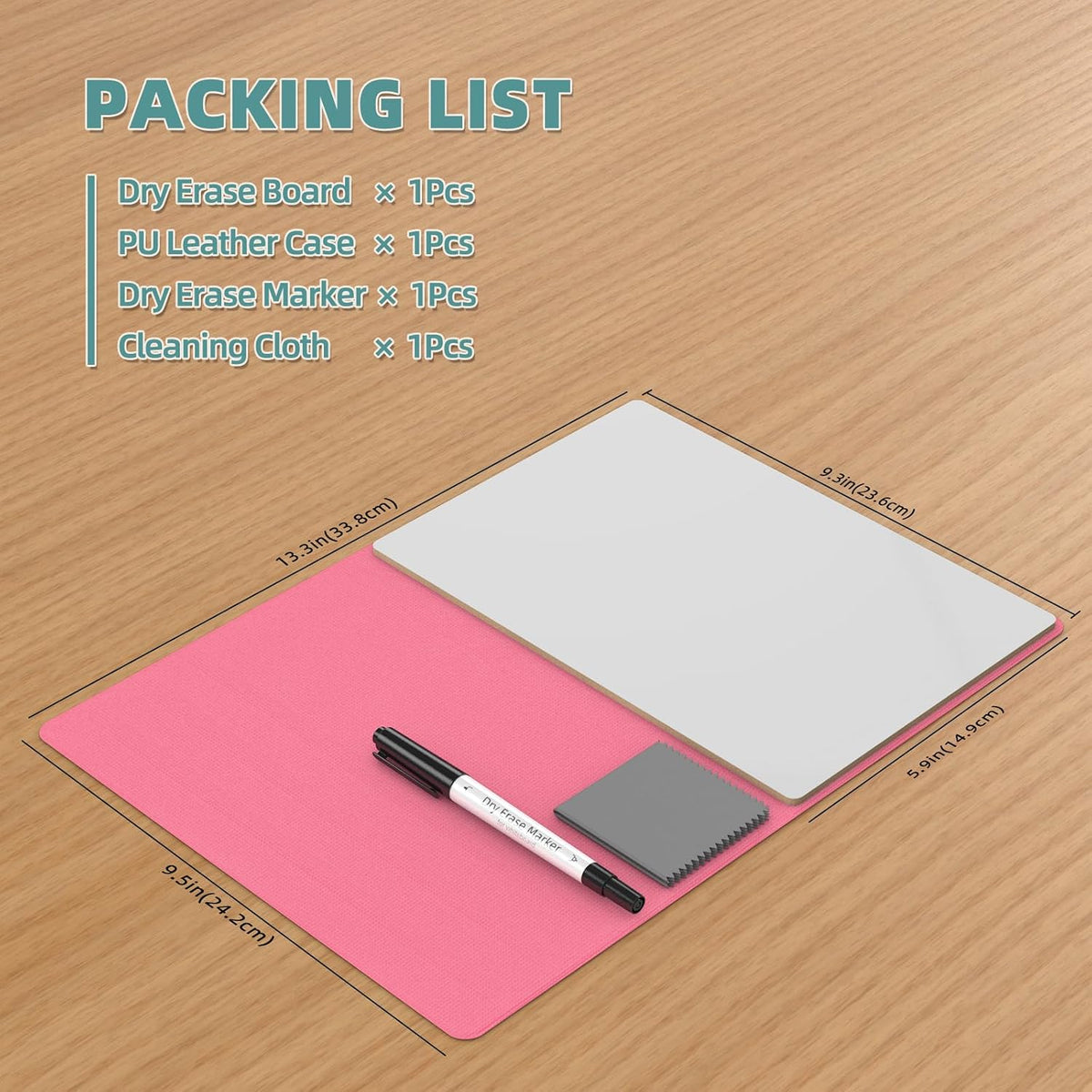 Portable Small White Board,Reusable Dry Erase Board with Stand,Desktop Whiteboard for Office Meeting Bussiness Home 9" x 6" with Marker, Wipe Cloth (Blue)