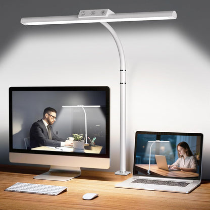 LED Desk Lamp for Home Office, Flexible Gooseneck Desk Lamp with Clamp