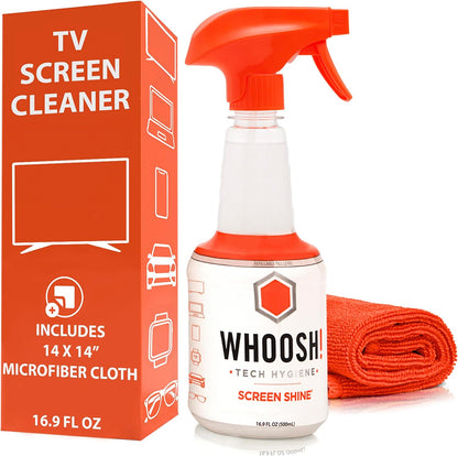 ! Screen Shine Pro – Refillable TV Screen Cleaner & Cloth, 16.9 fl oz