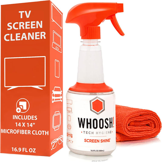 ! Screen Shine Pro – Refillable TV Screen Cleaner & Cloth, 16.9 fl oz