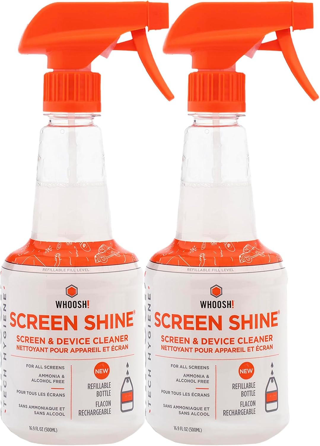 ! Screen Shine Pro – Refillable TV Screen Cleaner & Cloth, 16.9 fl oz